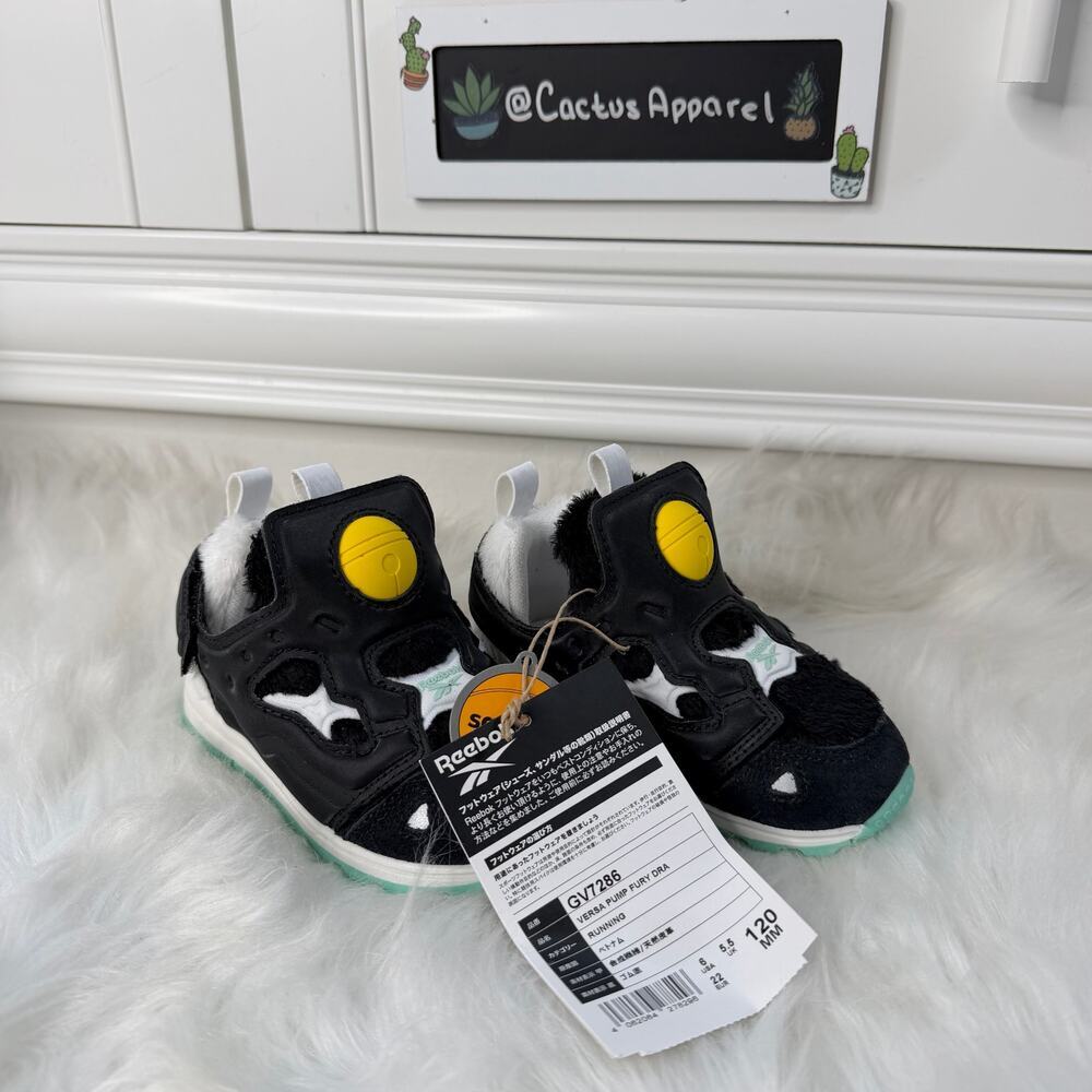 New Atmos x Doraemon x Reebok Insta Pump Fury Sneakers Size 6